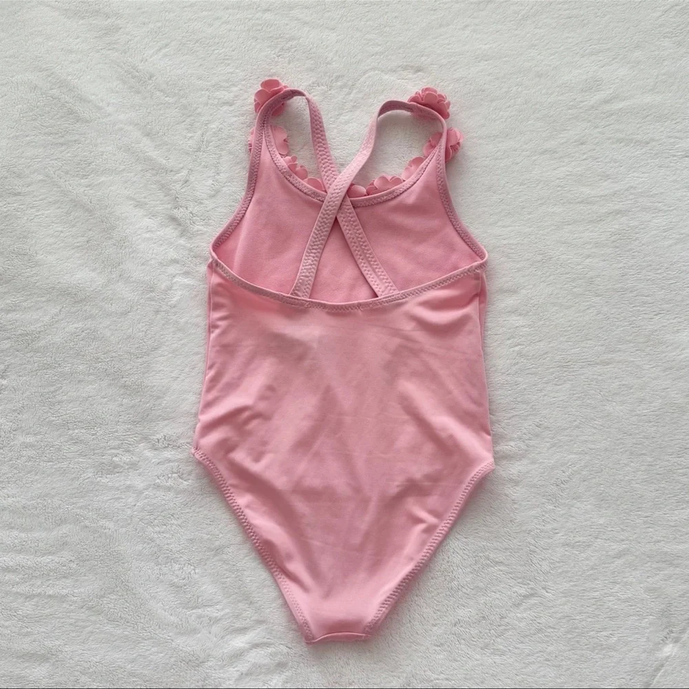 Zara Kids Pink Floral Swimsuit - Size 4-5 Years